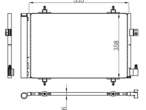 Condenser For PEUGEOTCITROEN C5
