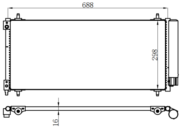 Condenser For PEUGEOTCitroen C5 (RC,RE) 04-