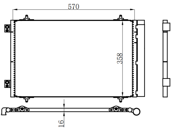 Condenser For PEUGEOTPeugeot 807 02-