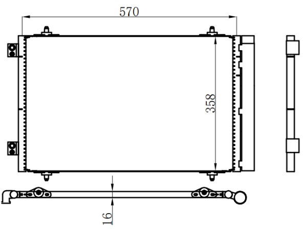 Condenser For PEUGEOTPeugeot 807 02-