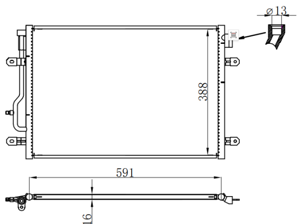 Condenser For AUDI奥迪A4  3.0