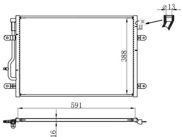 Condenser For AUDI奥迪A4  3.0