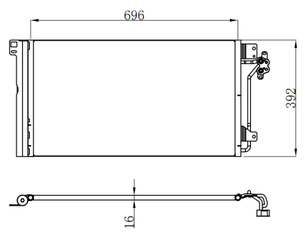 Condenser For VOLKSWAGEN TRANSPORTER T5(7H/7E) 1.9/2.5 Tdi 03-
