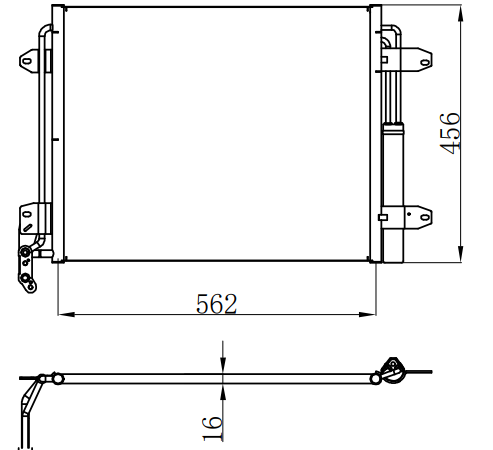 Condenser For VOLKSWAGEN TUGUAN 07-