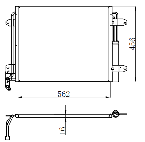 Condenser For VOLKSWAGEN TUGUAN 07-
