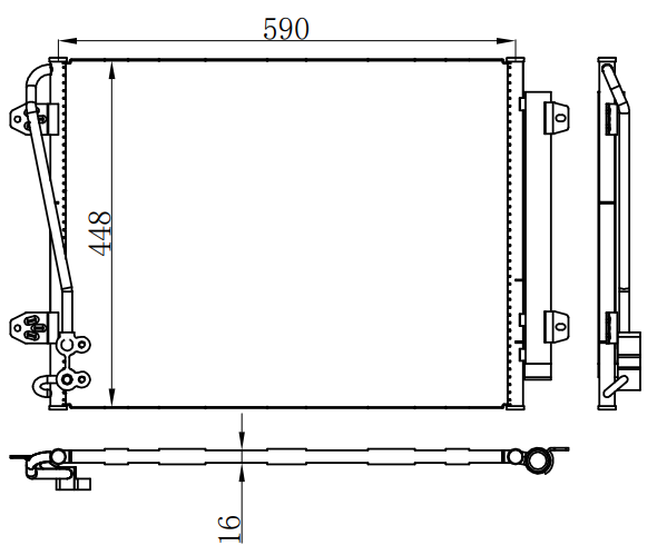 Condenser For VOLKSWAGEN VOLKSWAGEN PASSAT 1.8 07-10