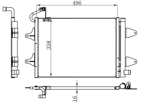 Condenser For VOLKSWAGEN POLO 01-12