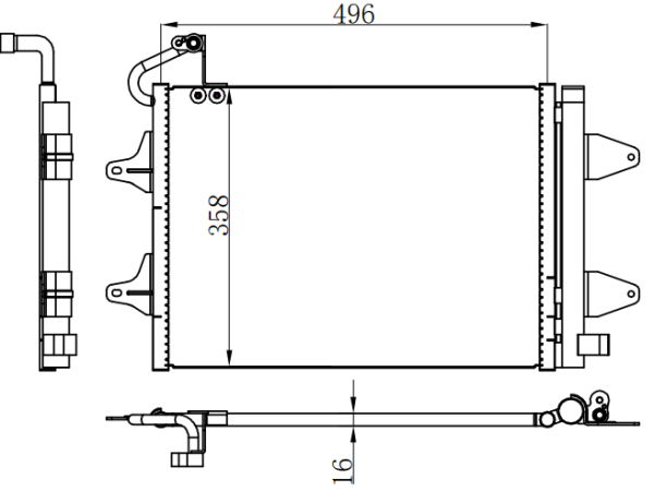 Condenser For VOLKSWAGEN POLO 01-12