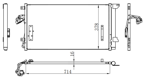 Condenser For VOLKSWAGEN Volkswagen Touareg  Q7
（大众途锐  Q7）03-10