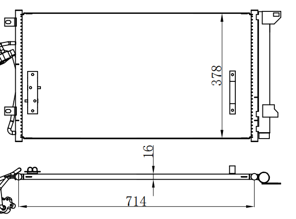 Condenser For VOLKSWAGEN Volkswagen Touareg  Q7
（大众途锐  Q7）03-10