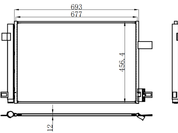 Condenser For VOLKSWAGEN Volkswagen Transporter 15-