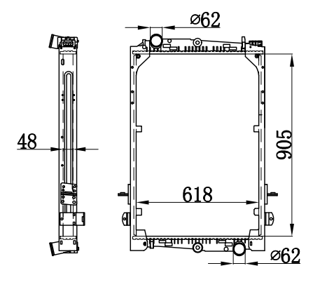 Radiator FOR DAF  F 85 300 92-98 MT