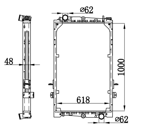 Radiator FOR DAF F 85 340 98-00 MT
