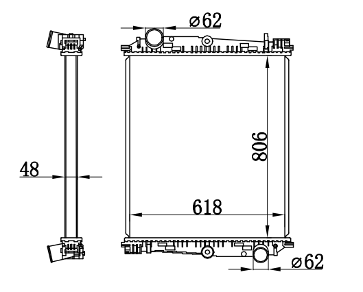 Radiator FOR DAF  65 CF 180 92-98 MT