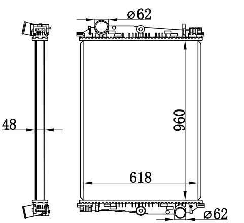 Radiator FOR DAF