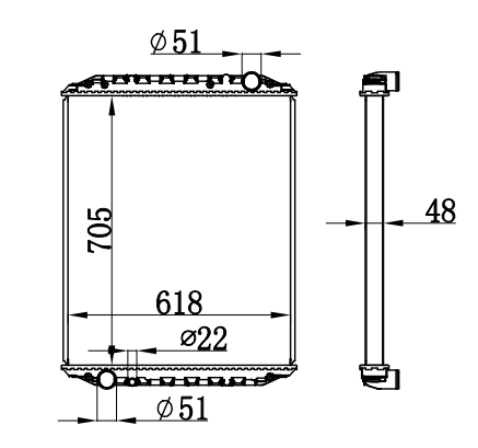 Radiator FOR MAN MAN M 90 
88-98