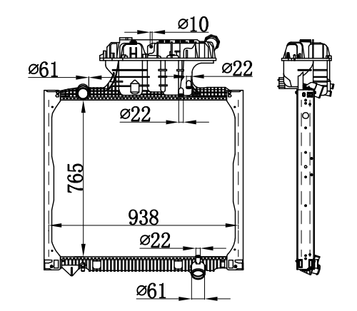 Radiator FOR MAN MAN TG-A 310HP 02-