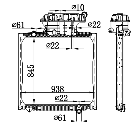Radiator FOR MAN MAN TG-A 310HP 02-