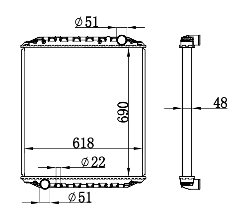 Radiator FOR MAN MAN 2000 93-97