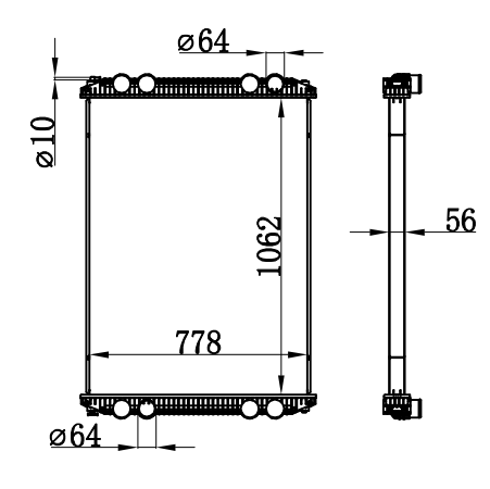 Radiator FOR TRUCK COLUMBIA 112/121 01-07 MT