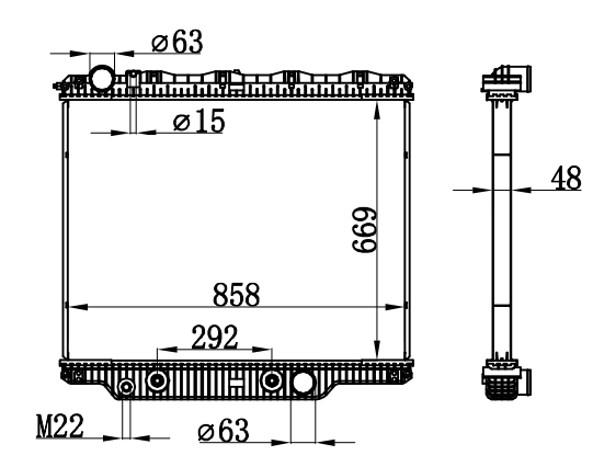 Radiator FOR TRUCK MACK TRUCK AT