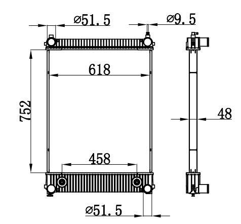 Radiator FOR TRUCK FREIGHTLINER AT