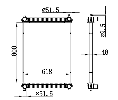 Radiator FOR TRUCK FREIGHTLINER MT