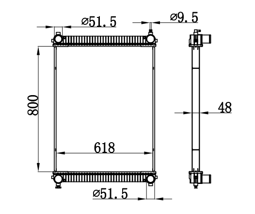 Radiator FOR TRUCK FREIGHTLINER MT