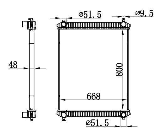 Radiator FOR TRUCK FREIGHTLINER MT