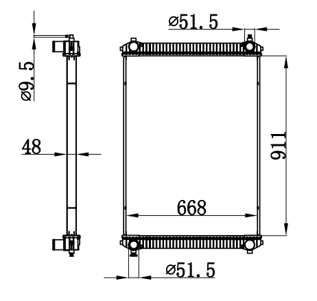 Radiator FOR TRUCK FREIGHTLINER MT