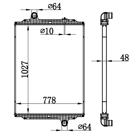 Radiator FOR TRUCK FREIGHTLINER MT