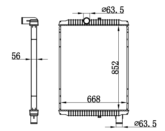 Radiator FOR TRUCK :INTERNATIONAL 8600 L6 10.8L 03-07