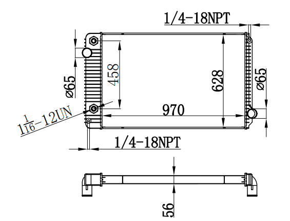 Radiator FOR TRUCK International 7300 Base L6 7.6L AT