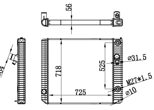 Radiator FOR TRUCK International Durastar 4000 Series 08-14/ Ford F50-F750 11-15 AT