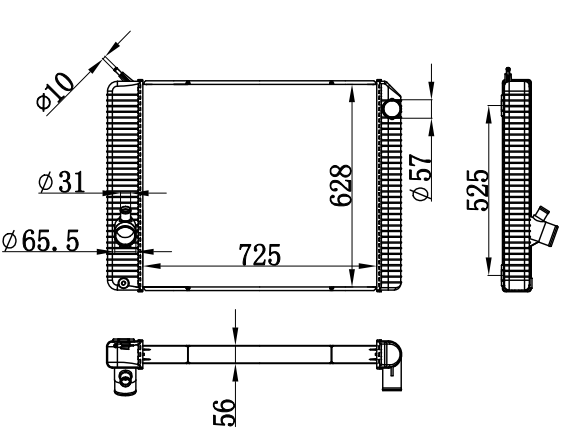 Radiator FOR TRUCK International durastar 4000 series /Ford F650-F750 08-15 AT