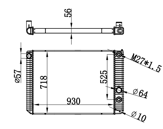 Radiator FOR TRUCK International/NAVISTAR 12- AT