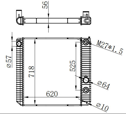 Radiator FOR TRUCK International/NAVISTAR Terrastar 13-14 AT