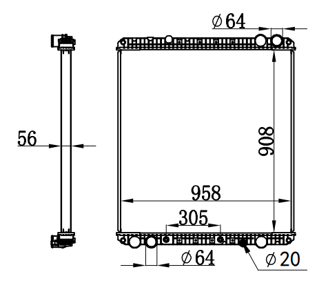 Radiator FOR TRUCK FREIGHTLINER EVOLUTION 15- AT