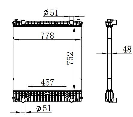 Radiator FOR TRUCK FREIGHTLINER M2&106/Business Class 08- AT