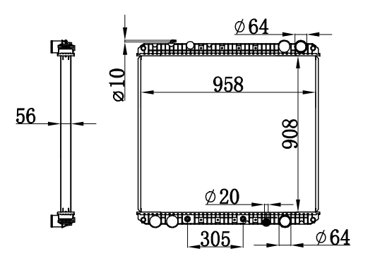 Radiator FOR TRUCK STERLING A-L Ling 7000-8500 Y model 08-09 AT
