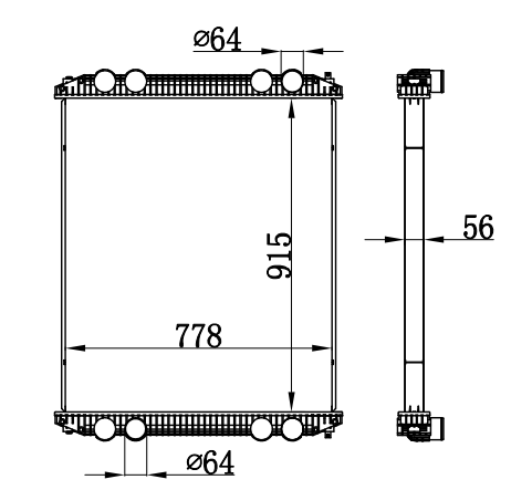 Radiator FOR TRUCK FREIGHTLINER AMFL900 MT
