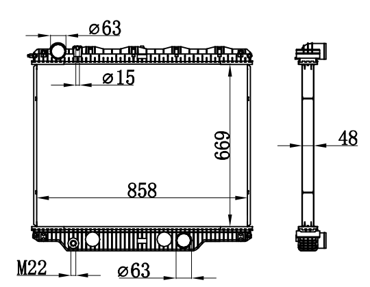 Radiator FOR TRUCK MACK TRUCK MT