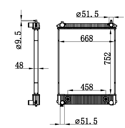 Radiator FOR TRUCK FREIGHTLINER AT
