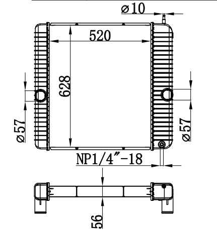 Radiator FOR TRUCK INTERNATIONAL MT
