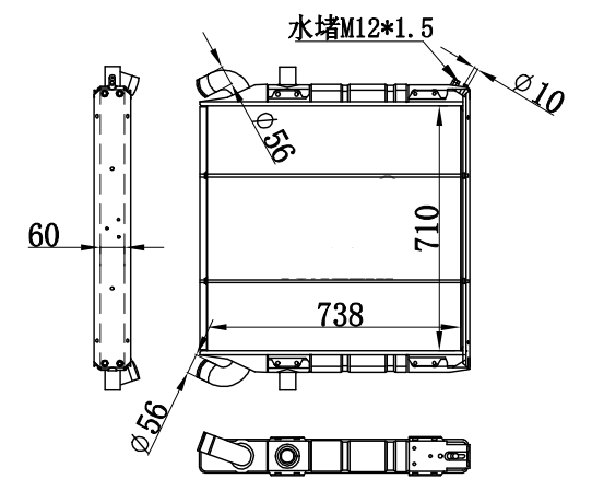 Radiator FOR SCANIA SCANIA Ⅱ G 82 DS8  81-