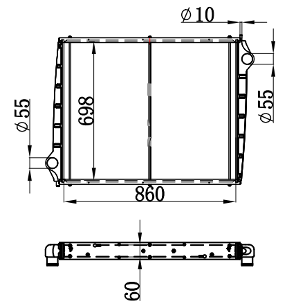 Radiator FOR SCANIA P114 DSC11 95-