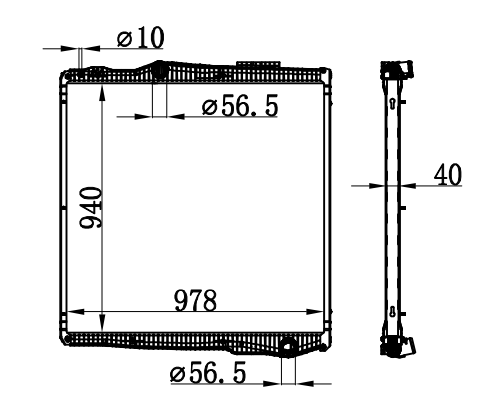 Radiator FOR SCANIA P.G.R.T SERIES R380 10-/G 340/P 340 04-MT