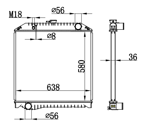 Radiator FOR HINO RANGER-FK1J JO6C
YEAR:94-99