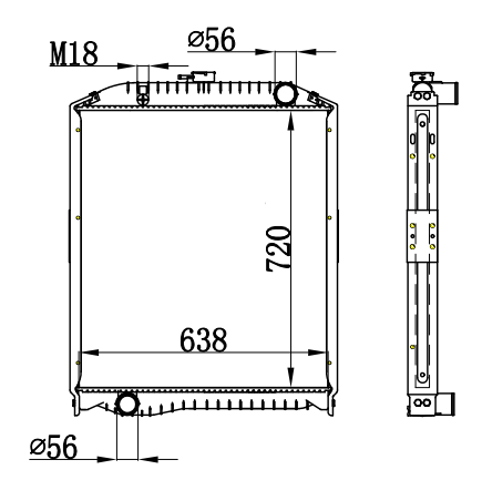Radiator FOR HINO RAINBOW KL-HR1J  J08C' 99-