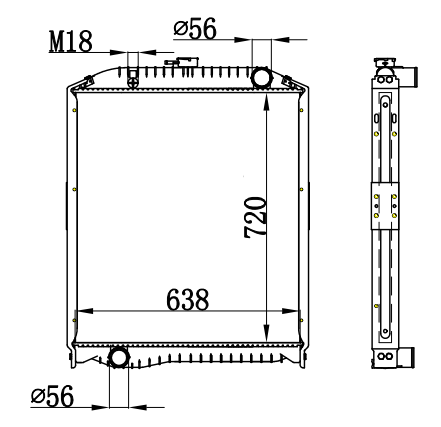 Radiator FOR HINO RAINBOW KL-HR1J  J08C' 99-